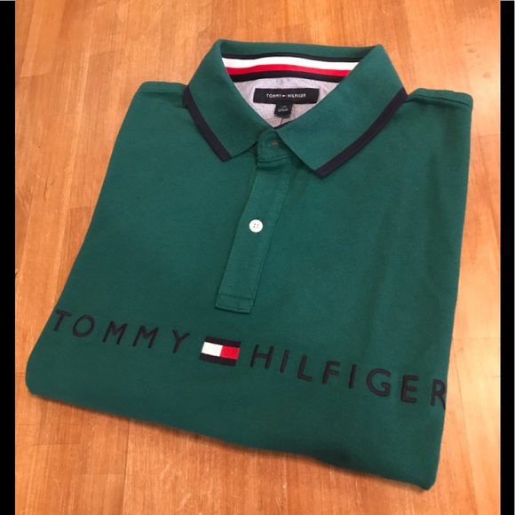 Tommy Hilfiger Other - TOMMY HILFIGER Green Trimmed Polo Shirt